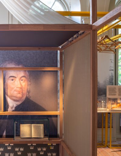 Porträtt av Aaron Isaac på Judiska museet, den förste person som fick bo i Sverige och behålla sin judiska identitet. Foto: Jean Baptiste Béranger.